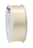 Präsent cadeaulint, polyester, crème, 25 m rol 40 mm