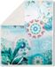 Hip Plaid 130x160 cm - Mandala en Bloemen Print - Blauw/Groen - Polyester