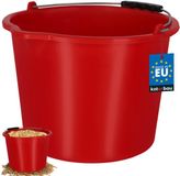 KOTARBAU Bouwemmer 12 L - Kunststof Mortelemmer - Rood