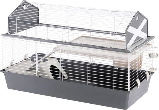 Ferplast Barn 120 Knaagdierkooi - Grijs - 119x58x77cm