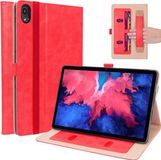 Lunso Luxe stand flip sleepcover hoes - Geschikt voor Lenovo Tab P11 / P11 Plus - Rood