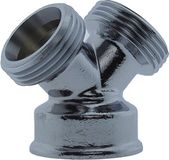 voorwas Y-stuk messing 3/4 chroom