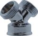 voorwas Y-stuk messing 3/4 chroom