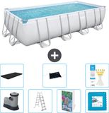 Bestway Rechthoekig Power Steel Zwembad - 549 x 274 x 122 cm - Grijs