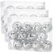 Cepewa disco kerstballen - 36x stuks - zilver - D3 cm - foam/glas - discobal/discobol