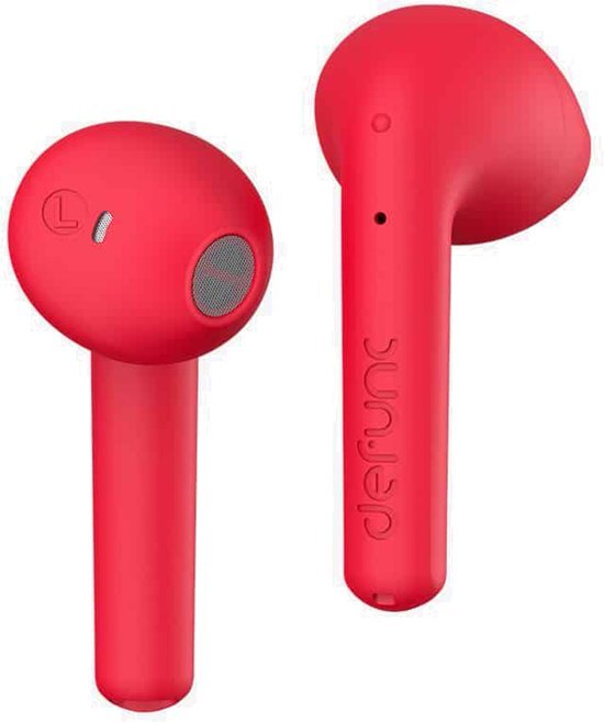 Defunc True Lite Earbuds - Draadloze oordopjes - Bluetooth draadloze oortjes - Met ENC noise cancelling functie - Red