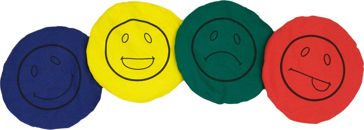 MD Sport Pittenzakjes emotie - set van 4 - blauw, geel, groen, rood