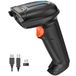 Tera Barcodescanner Draadloze 1D Laser Draadloze Barcodelezer Veelzijdig 2-in-1 (2.4Ghz Draadloos+USB 2.0 Bedraad) met Indicator Batterijniveau Lange Zendafstand Oplaadbare USB-handheld (Zwart)