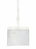 Merkloos / Sans marque Badgehouders - 10x - wit - 11,2 x 58 cm - kunststof/plastic - keycord - naamkaarthouders - beurs