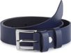 Ladeheid Kinderriem – Riem - Jongens - Broekriem - Verstelbaar - Leer – Marineblauw-1 – 70 cm