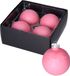 Othmar Decorations Luxe kleine kerstballen - 8x st - 8 cm - roze - glas - ice finish