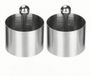 OEM RVS moussevormen, set van 2 stuks, diameter 6 cm, inclusief drukkers