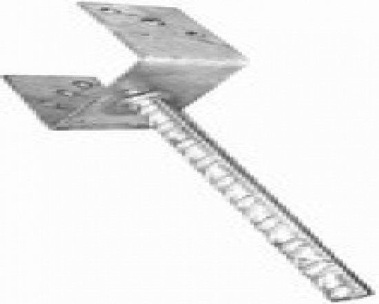 Intergard U-pergoladrager paalhouder licht, thermisch verzinkt 121mm