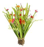 Flair Flower Kunstgrasstruik met margrieten, kunstbloemen, grasbundel, gerbera, bundel, stagras, decoratie, kunstplant, grasbundel, groene plant, siergras, struiken