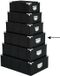 5Five Opbergdoos/box - 2x - Zwart - Karton - L40 x B26.5 x H14 cm
