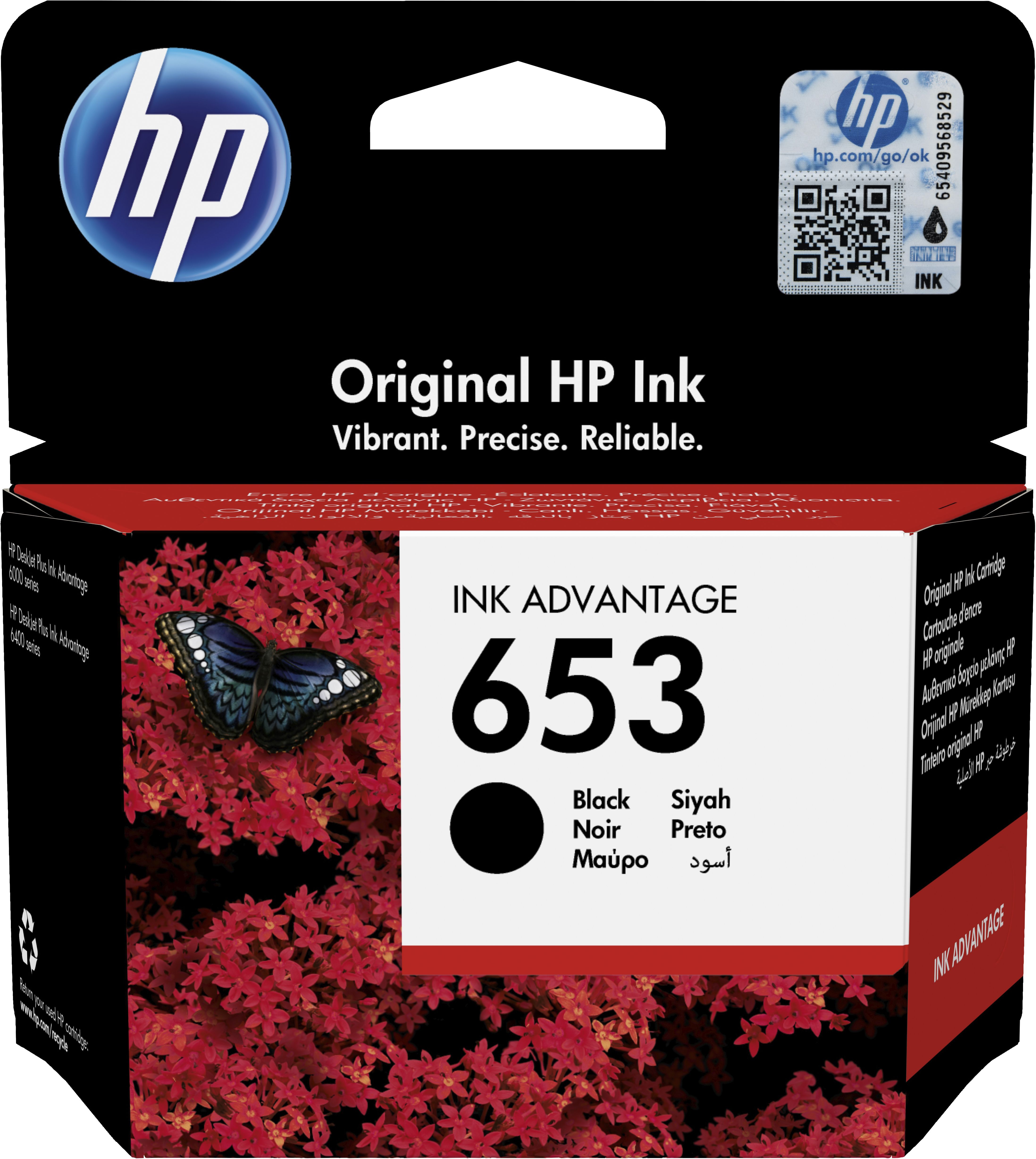 HP 653 Original Black Ink Cartridge