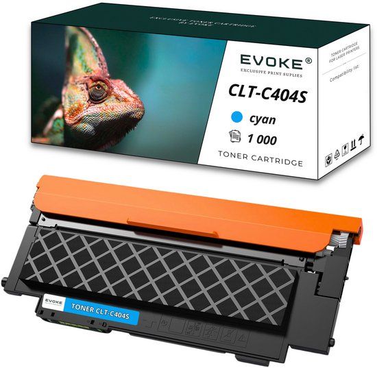 Evoke Toner cartridge CLT-C404S Cyan, 1000 pages, compatible with Samsung Xpress C430/C480 series