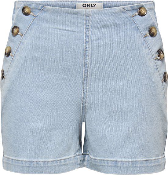 ONLY ONLMADELINE BUTTON HW SHORTS GUA Meisjes Bermuda shorts XS Katoen Lichtblauw Denim