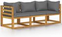 vidaXL - Banc de jardin - 3 places - avec - coussin - acacia massif