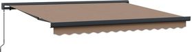 vidaXL Handmatig Zonnescherm 5 x 3 m Taupe Polyester