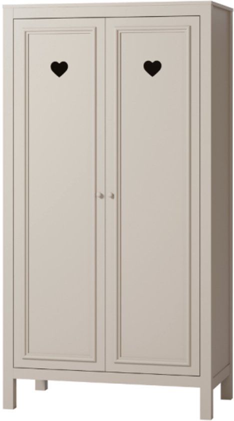 Born Lucky Hearts Kledingkast Beige Hout 190 cm