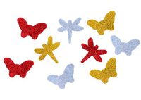 Vlinders en libellen van EVA-rubber, zelfklevend, 42 mm en 40 mm, 30 stuks.