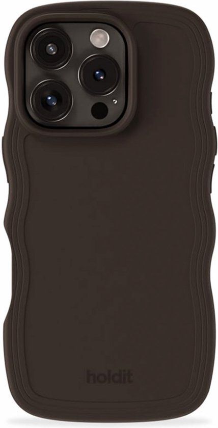 Holdit Wavy Case Chocolate geschikt voor Apple iPhone 16 Pro Max