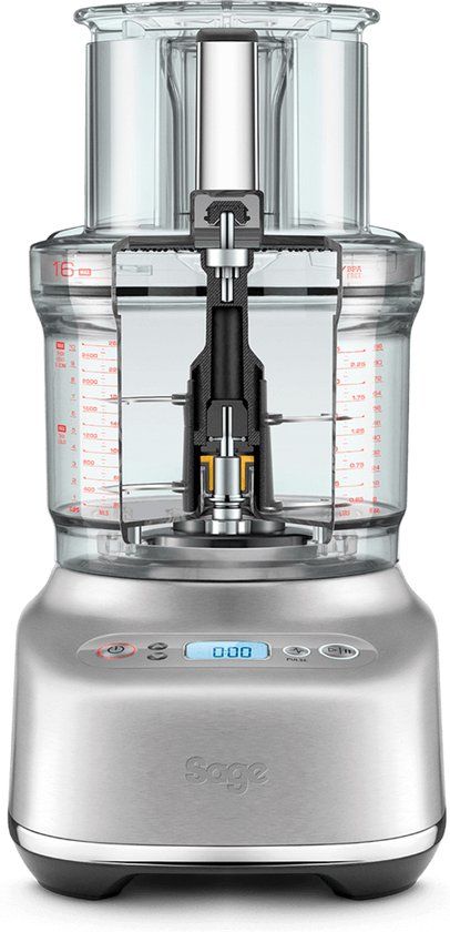 Sage the Paradice™ 16 - Brushed Stainless Steel Keukenmachine - 900W - 3.6L - 15 accessoires