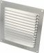 AMIG Ventilatierooster/muurrooster - 150 x 150mm - aluminium - zilver - schoepenrooster