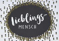 Kaart Lieblingsmensch Kaart Algemeen zwart & goud - 11,6 x 16,6 cm