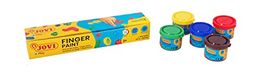 Jovi - Finger Paint, Vingerverf, Doos van 5 potjes 35 ml, Diverse kleuren, 100% wasbaar, Op basis van natuurlijke ingrediënten, Glutenvrij (540)