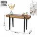 Urban Living "BRAMS" Consoletafel met Zwart Metalen Poten 120x40xH76cm