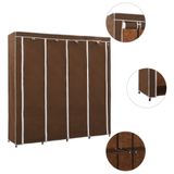 vidaXL Kledingkast met 4 vakken 175x45x170 cm bruin