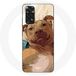 Maniacase Hoesjes voor Xiaomi Redmi Note 11 4G American Pit Bull Terrier Bruin
