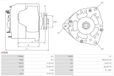 AS-PL A0506 Alternateur, 70A, 12V, adapté pour: VW Gol G4 Hatchback, GOL III, GOL II, Parati I Kombi, Parati III (5X5), Saveiro IV