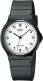 Casio horloge met kunststof kast, zwarte kunststof band, quartz uurwerk, acrylglas en spatwaterdicht