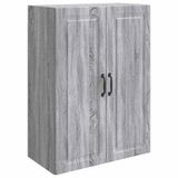 vidaXL Wandkast 66 x 34,5 x 90 cm Bewerkt hout Grijs Sonoma