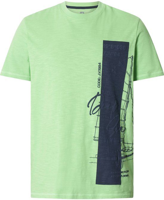 Jan Vanderstorm heren T-shirt - 52/54 - lichtgroen - Plus Size