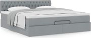 Maison Exclusive - Lit plateforme avec matelas, gris clair, 160x200 cm, textile