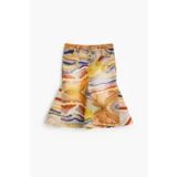 Desigual Rok blauw / geel / lichtoranje / wit