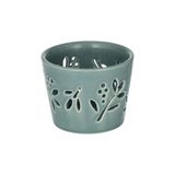 Photophore pour bougie chauffe-plat, porcelaine, bleu, Ø 7,2 cm x 5,5 cm