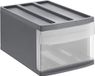 Rotho Systemix Ladebox 1 lade Kunststof (PP) BPA-vrij antraciet/transparant M (39,5 x 25,5 x 20,3 cm)