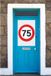 Bellatio Decorations 75 jaar verjaardag deur en raam versiering poster - 59 x 84 cm - leeftijd feestartikelen - Stopbord