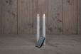 Anna's Collection Bougies LED - perle gris - 2x st - 23 cm