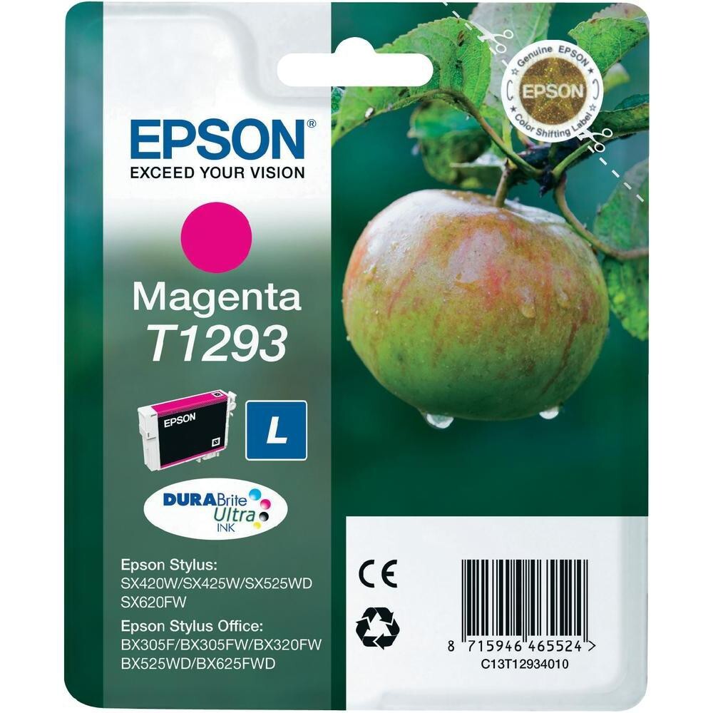 Epson Apple Singlepack Magenta T1293 DURABrite Ultra Ink single pack / magenta