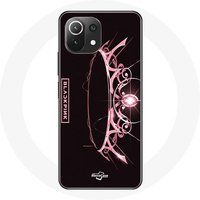 Maniacase Hoesje voor Xiaomi Mi 11 Lite Blackpink K-pop groep Album The Album 2020 Pink Logo Zwarte Achtergrond