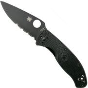 Spyderco Tenacious Lightweight Black C122PSBBK FRN partly serrated zakmes