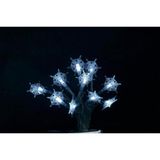 Konstsmide LED decoratieve lichtketting, sneeuwvlokken, 10 koud witte diodes, werkt op batterijen, binnen, transparante kabel, 4 x AA 1,5 V (excl.) - 1260-203