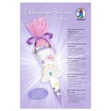 Ursus 990 00 04F - Decoratieset mini regenboog, 4 vellen knutselkarton, aan beide zijden bedrukt, voorgestanst, gegroefd, voor het decoreren van een schoolkegel, met satijnen lint