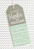Kaart Perleberg Bevestigingskaart met envelop - Mooie wenskaart voor bevestiging meisjes en jongens - confirmatiekaart met papieren label - Elegante kaart voor bevestiging 11,6 x 16,6 x 0,5 cm